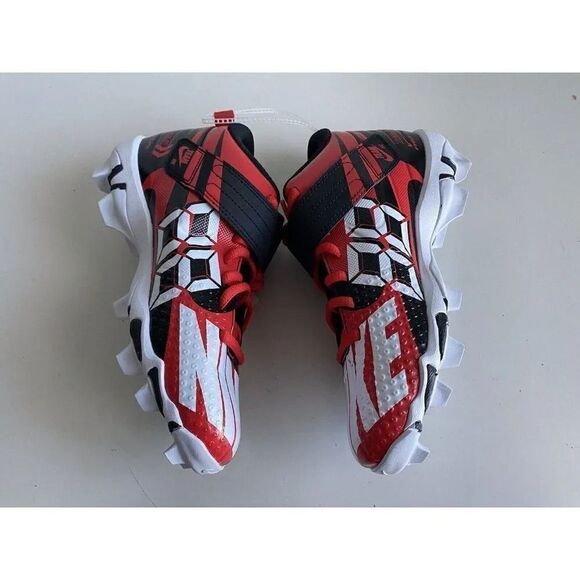 SIZE 5.5Y Nike Force Trout 7 GS Black Challenge Red Customizable Baseball Cleats - Picture 9 of 9